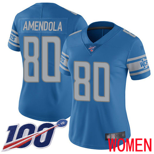 Detroit Lions Limited Blue Women Danny Amendola Home Jersey NFL Football 80 100th Season Vapor Untouchable